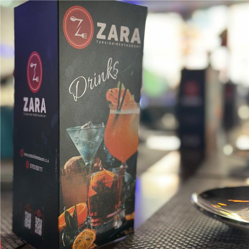 Zara Turkish Restaurant - Drinks Menu